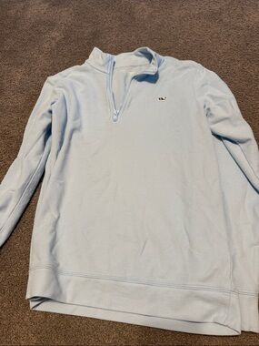 Vineyard Vines Light Blue Kids Quarter Zip Pullover